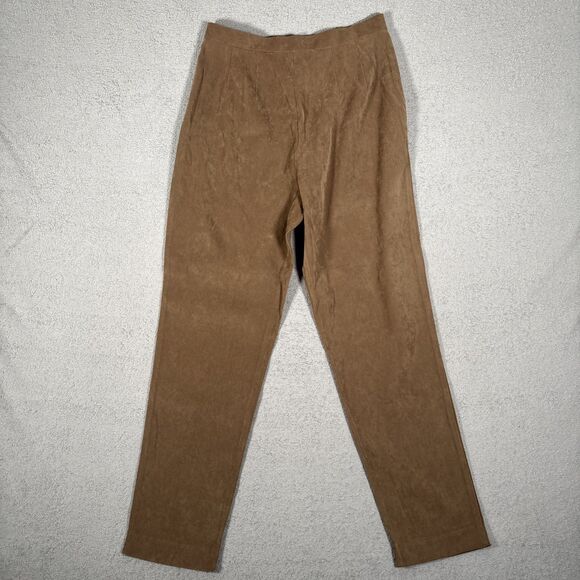 Vintage Courtenay Pants‎ Women’s Size 10 Slacks Suede Brown Mid Rise Trousers - Picture 8 of 10